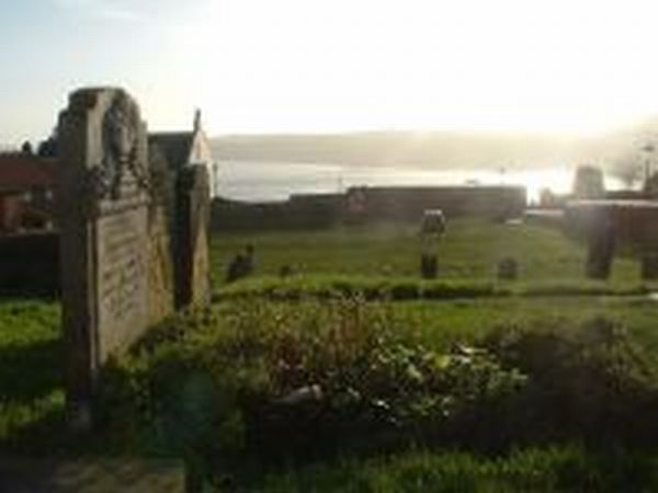 Anne's grave overlooking bay