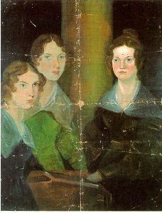 Painting of Anne, Emily, and Charlotte Bronte by Branwell Bronte